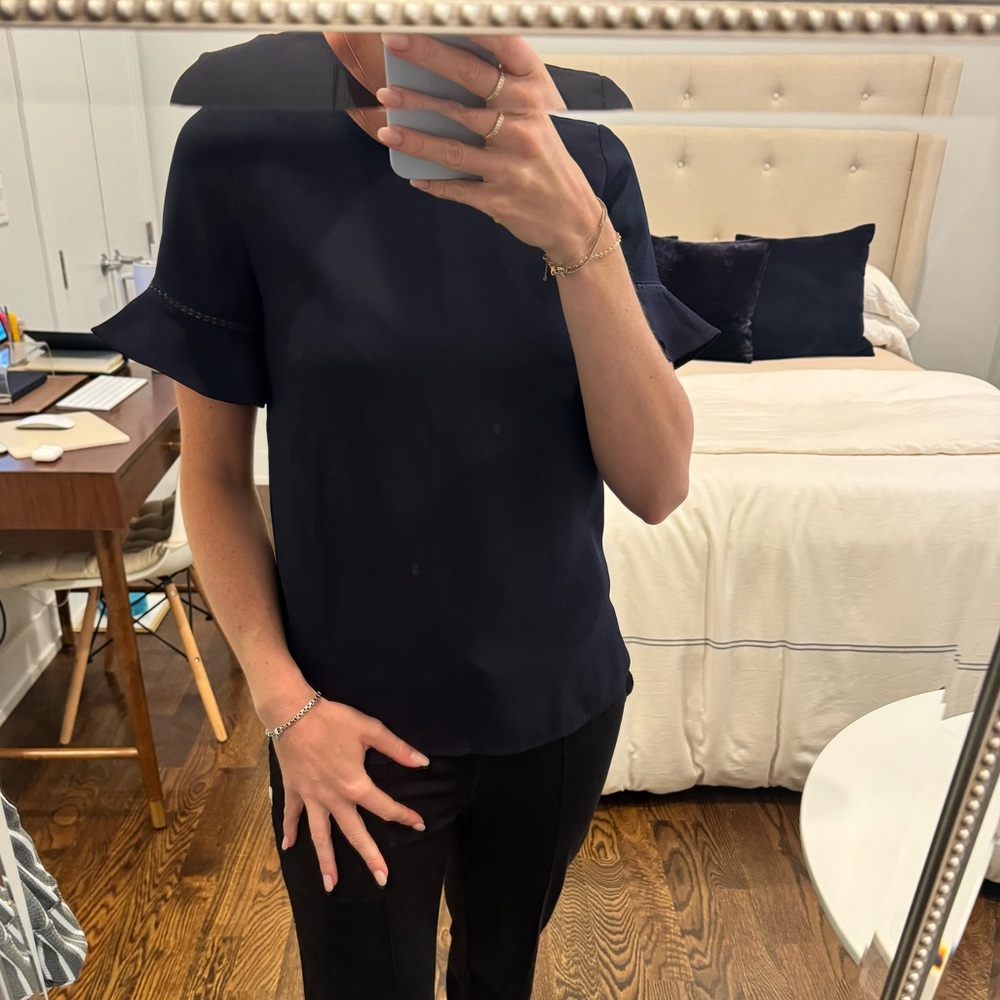 Club Monaco Navy Blouse